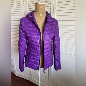 COMPTOIR DES MONTAGNES Women’s puffer jacket Sz 8 French hiking coat purple